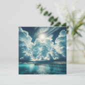 Mooie Oceaan, Dock en Fluffy Wolken (Staand voorkant)