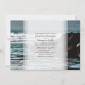 Mooie Oceaan, golven en rotsen strand bruiloft Kaart (Achterkant)