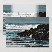 Mooie Oceaan, golven en rotsen strand bruiloft Kaart (Voorkant / Achterkant)