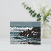 Mooie Oceaan, golven en rotsen strand dank u Briefkaart (Staand voorkant)
