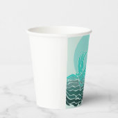 Mooie oceaan golven & zonsondergang papieren bekers (Rechts)