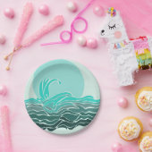 Mooie oceaan golven & zonsondergang papieren bordje (Feest)