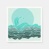 Mooie oceaan golven & zonsondergang servet (Voorkant)