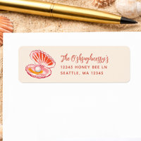 Mooie Oceaan Parel Meisje Baby Shower Retouradres