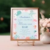 Mooie Oceaan Pastel Moeder-osa Bar Baby Shower Bor Poster