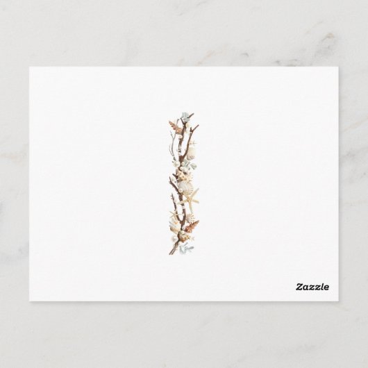 Mooie Oceaan Roze Flamingo's Palmbomen Zand Briefkaart (Achterkant)