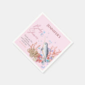 Mooie oceaan roze Narwhal schelpen Baby shower Servet (Hoek)
