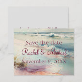 Mooie oceaan Save the Date (Voorkant / Achterkant)