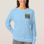 Mooie oceaan scene, blauw lange mouw, T-shirt (Voorkant)