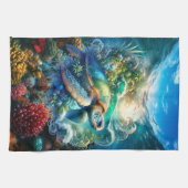 Mooie Oceaan Zee Schildpad Keuken Handdoek (Horizontaal)