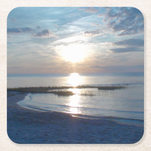 Mooie Oceaan Zonsondergang Onderzetter (Voorkant)