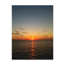 mooie oceaan zonsondergeel oranje rood