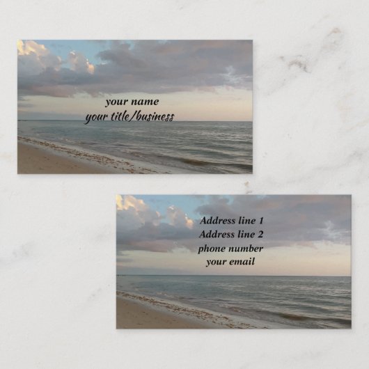 Mooie oceaanachtergrond visitekaartje (Voorkant / Achterkant)