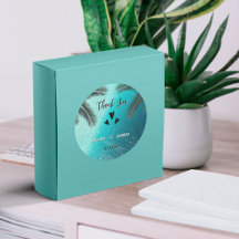 Mooie Oceaanblauwe Zomer Strand Bruiloftsgeschenk