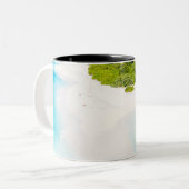 Mooie oceaancreaties tweekleurige koffiemok (Voorkant links)