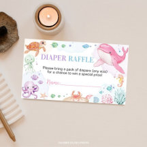 Mooie Oceaandieren Baby Shower Luierloterij