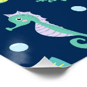Mooie oceaandierenpatroon perfect poster (Hoek)