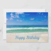 Mooie oceaanfoto Aangepast strand Happy Birthday Kaart (Voorkant)