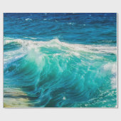 Mooie oceaangolven cadeaupapier (Vlak)