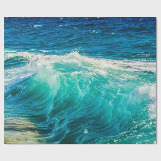 Mooie oceaangolven cadeaupapier (Vlak)