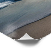 Mooie oceaangolven crashen bij het strand perfect poster (Hoek)