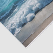 Mooie oceaangolven crashen bij het strand tissuepapier (Detail)