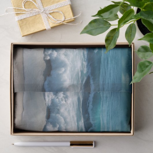 Mooie oceaangolven crashen bij het strand tissuepapier (Geschenk)