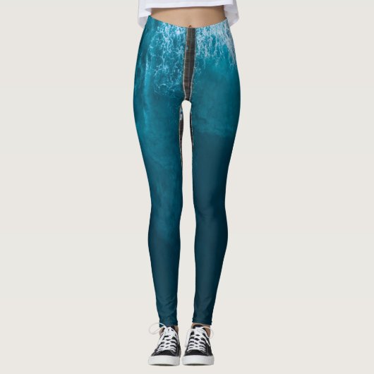 Mooie oceaangolven leggings (Voorkant)