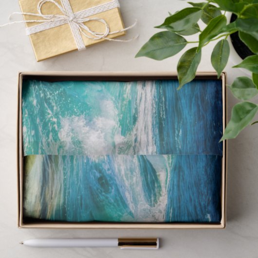 Mooie oceaangolven tissuepapier (Geschenk)