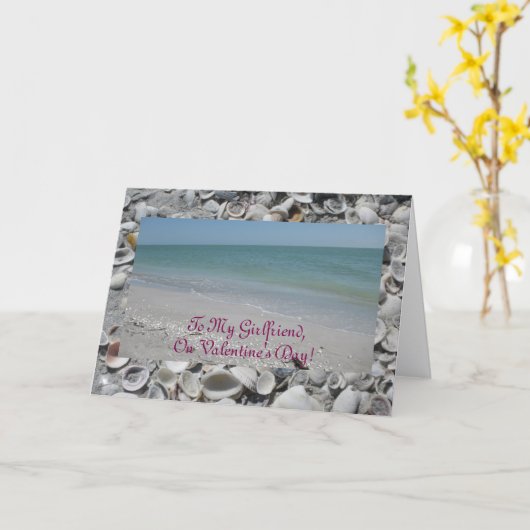 Mooie Oceaanszicht, Valentijnskaart voor Vriendin Kaart (Gele Bloem)
