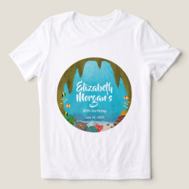 Mooie Oceaanwezens Zee Grot Verjaardag Tri-Blend Shirt