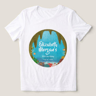 Mooie Oceaanwezens Zee Grot Verjaardag Tri-Blend Shirt
