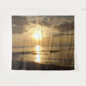 Mooie oceaanzonsondergang in de wolken wandkleed (Voorkant (horizontaal))