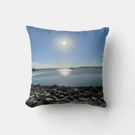 Mooie Ocean Blue Schilderachtig Sierkussen