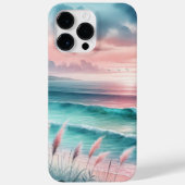 Mooie Ocean Scene in Roze en Blauw Case-Mate iPhone Case (Achterkant)