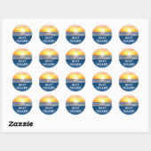 Mooie Ocean Sunrise Best Seller Ronde Sticker (Vel)