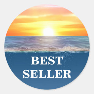 Mooie Ocean Sunrise Best Seller Ronde Sticker