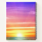 Mooie Ocean Sunrise & Editable Good Vibes Text Notitieboek (Achterkant)