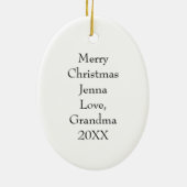 Mooie Ocean Sunset en Vuurtoren gepersonaliseerd Keramisch Ornament (Achterkant)