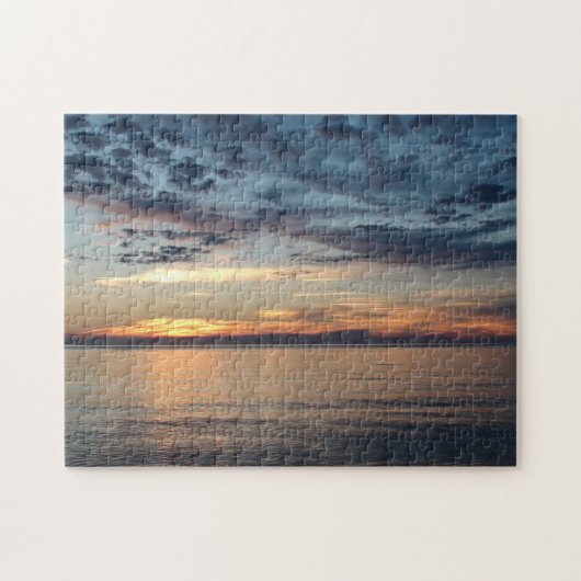 Mooie Ocean Sunset met Clouds Rolling in Legpuzzel (Horizontaal)