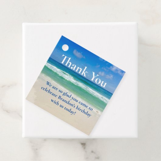 Mooie Ocean Wave Fotografie Beach Party Bedankjes Labels (In situ)