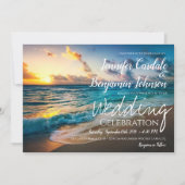 Mooie Ocean Waves Summer Beach Weddenschap Kaart (Voorkant)