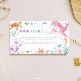 Mooie Oceandieren Baby Shower Boeken Voor Baby Informatiekaartje