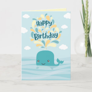 Mooie Oceandieren Walvis Verjaardagskaart Kaart