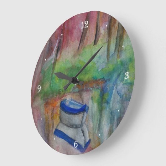 Mooie ochtend Ronde (Grote) Wandklok (Hoek)