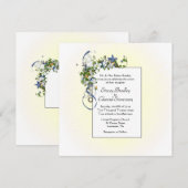 Mooie Ochtend Zon Geel met Linten en Bubbels Kaart (Voorkant / Achterkant)