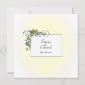 Mooie Ochtend Zon Geel met Linten en Bubbels Kaart (Achterkant)