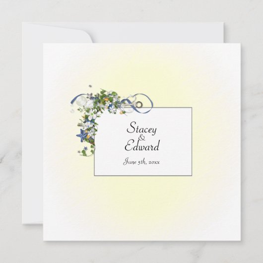 Mooie Ochtend Zon Geel met Linten en Bubbels Kaart (Achterkant)