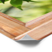 Mooie ochtendgloren Uitzicht van bladeren uit een  Poster (Hoek)