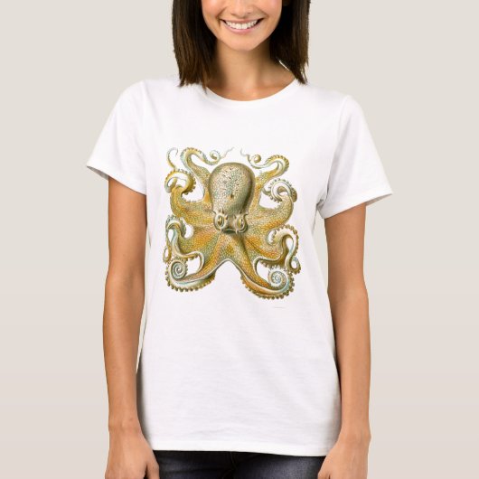 Mooie octopus afbeelding van Haeckel T-shirt (Voorkant)